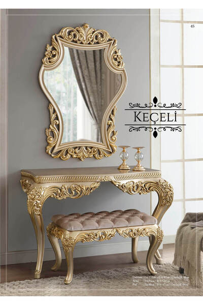 Dekordelisi Antik Avantgarde Mobilya poliüretan altınvarak duvara monte aynal...