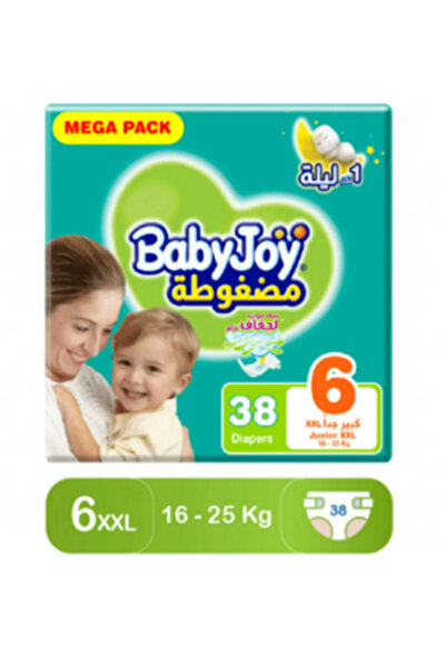 bj بيبي جوي مقاس (6) عبوة ضخمة 38 حفاضة