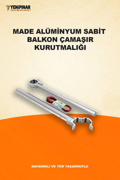 MADE Alüminyum Sabit Balkon Çamaşır Kurutmalığı | Dayanıklı ve Yer Tasarruflu