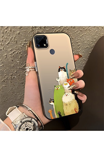 Hontinga حافظة متوافقة مع هاتف Realme C25S، حافظة هاتف صلبة مضادة للسقوط، حاف...