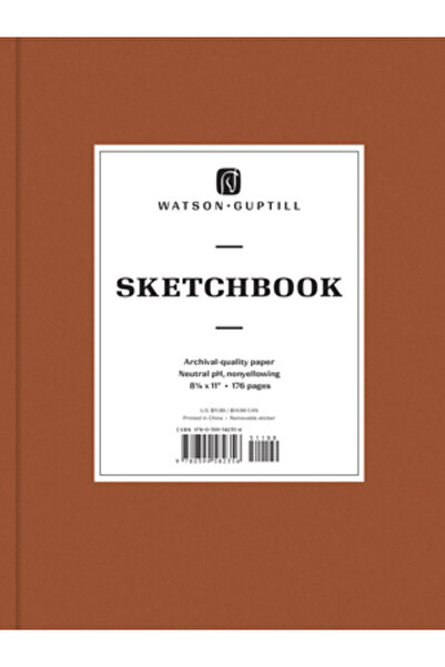 Watson Guptill Pubn Caiet de schițe mare (piele maro)