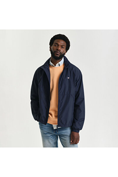 Gant Erkek Lacivert Regular Fit Kapüşonlu Rüzgarlık