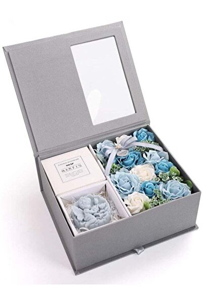 festive Floral Scented Rose Bath Soap – Rose Petals in Flower Box, Plant Esse...