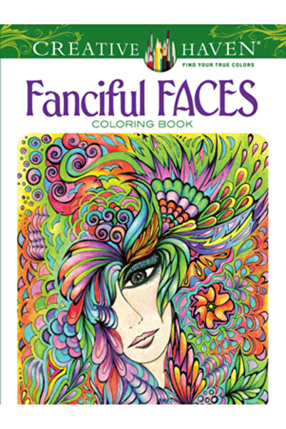 Dover Pubn Inc Creative Haven Fanciful Faces Coloring Book