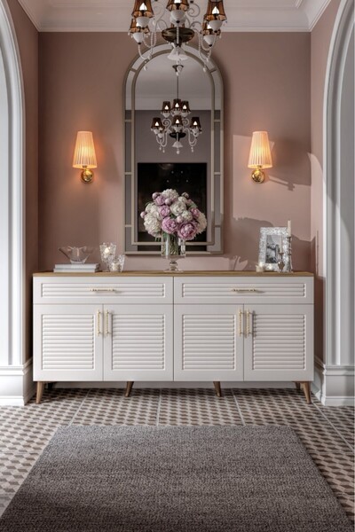 mapahomeliving Panjurlu MDF Membran Kapaklı 4 Kapaklı 2 Çekmeceli Konsol 180 ...