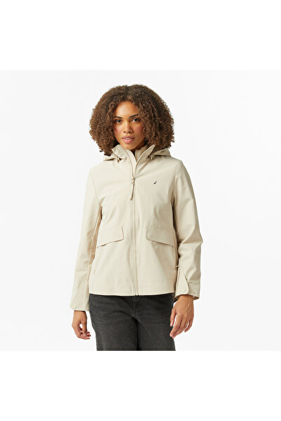 Nautica Kadın Krem Regular Fit Mont