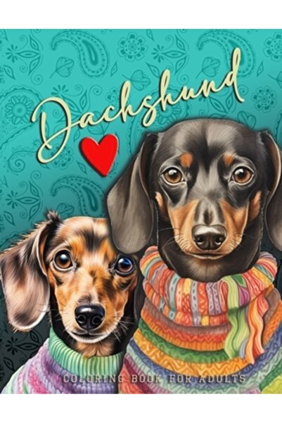 INDEPENDENT CAT Carte de colorat cu teckel pentru adulți: carte de colorat am...