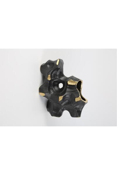 Vitale مزهرية حجرية سيراميك سوداء 25*11*19 سم AK.LA0073