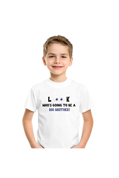 Printoot Customizable Look Who's Going To Be Big Brother/Sister Kids T-Shirt