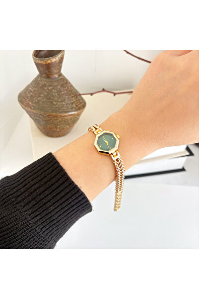 Boise Atelier Versail Gold-Green Watch | Saat