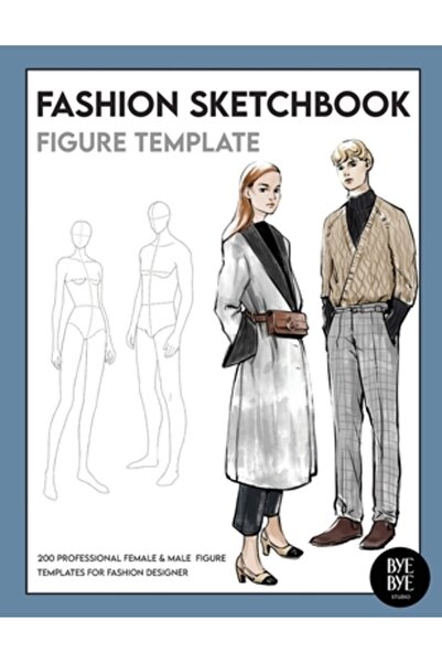 INDEPENDENT CAT Șablon de schițe pentru caiet de schițe pentru modă feminină ...