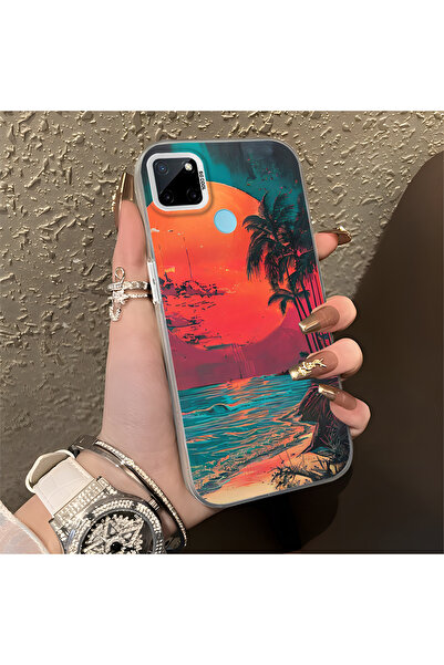 Hontinga حافظة متوافقة مع هاتف Realme C21Y/C25Y، حافظة هاتف صلبة مضادة للسقوط...