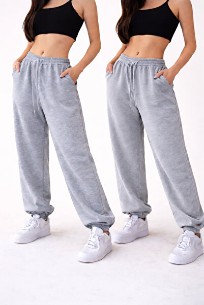 pandy Σετ 2 τεμαχίων Ψηλόμεσο Χειμερινό Φούτερ Unisex με ελαστικά πόδια