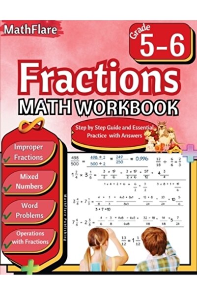 INDEPENDENT CAT Caiet de matematică cu fracții, clasele a V-a și a VI-a: Caiet de lucru cu fracții, clasele a V-a-VI-a, Operații cu fracții