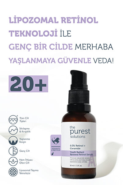 The Purest Solutions Cilt ve Göz Çevresi Bakım Seti, Retinol, Adenozin, Peptid İçeren, Kırışıklık Karşıtı Bakım,3'lü Set