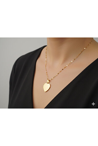 ForgeBox Kişiye Özel İsim Yazılı Kalpli Çelik Kolye – Paslanmaz, Kararma Yapm...