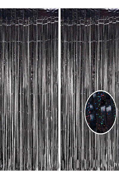 Generic Pack Of 2 Foil Curtain Tassel Curtain Set Party Decorative Foil Door Curtain 100 x250cm