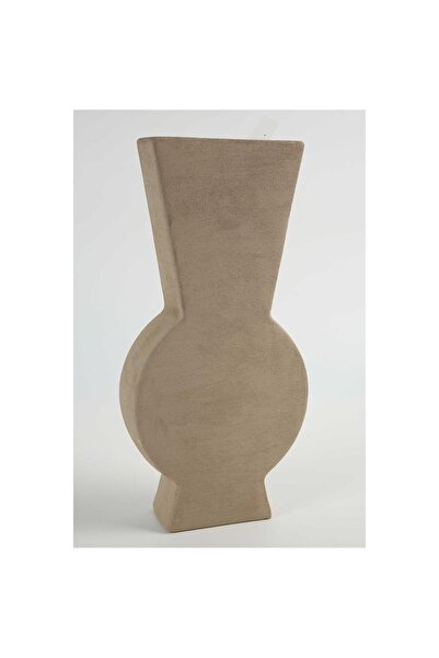 Vitale مزهرية ليديا تيراكوتا طويلة هندسية الشكل 18.5*6.5 سم AK.KK0024