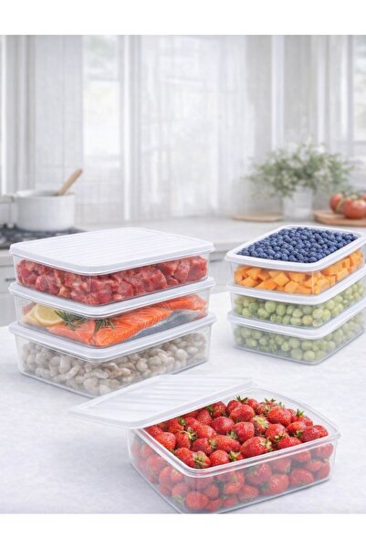 BU Wear 3-Piece Freshbox Storage Container Set 2400 ml |   White Cover |   Mi...