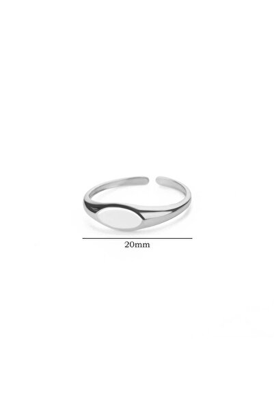 Choice JZ6283P Stainless Steel Oval Rings For Women Men Open Adjustable Gold ...