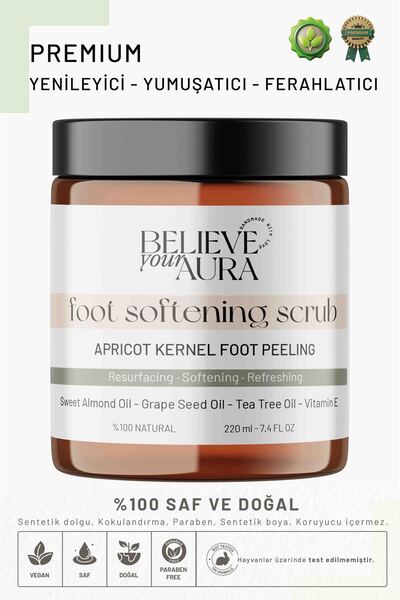 Believe Your Aura Ayak ve Topuk Çatlak Bakım Peelingi - Yenileyici Onarıcı Ko...