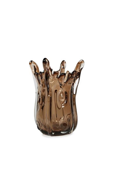 Vitale مزهرية مغربية بنية اللون 15.5*14.5*23 سم AK.KS0008