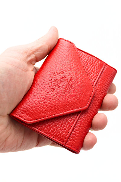 willpolo Genuine Leather Cover 12 Compartment Red Accordion Card Holder Envel...