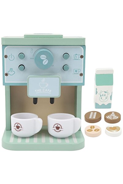 Generic Ahşap Oyuncak Kahve Makinesi Seti | Çocuklar İçin Eğitici Mutfak Oyun...