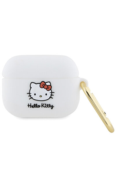Hello Kitty Husa 3D Kitty Head pentru Apple AirPods Pro, Alba