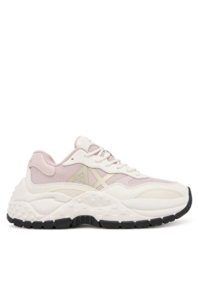 Armani Exchange adidași femei roz pal/alb deschis