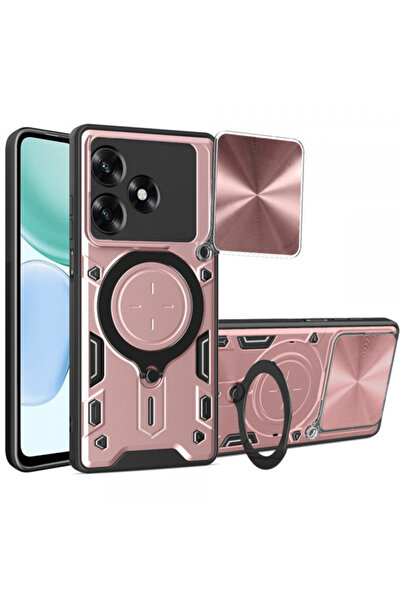 Techsuit Husa pentru Honor X5c Plus, Techsuit, CamGuard Pro, Roz Aurie