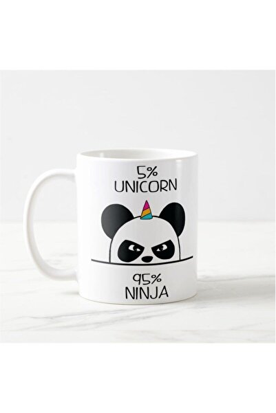 Mio Life Ninja Unicorn Printed Porcelain Mug