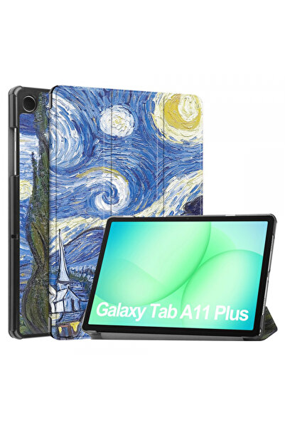 Techsuit Case for Samsung Galaxy Tab A11+ / Tab A9+, Techsuit, FoldPro Starry Night, Multicolor