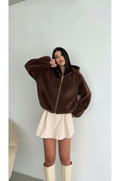 LİBREPRİVE Lined Hooded Camel Hair Bomber Coat Jacket