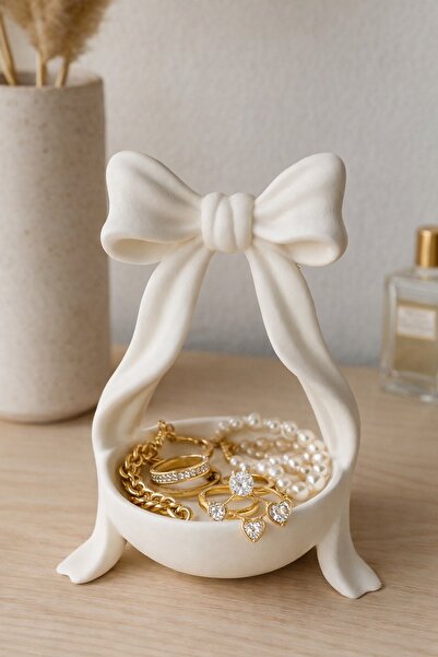 ND Shopping Dekoratif Fiyonklu Takı & Aksesuar Standı (18 cm)