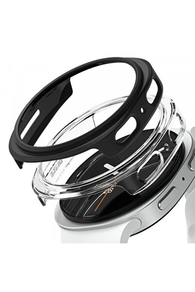 Ringke Husa Slim pentru Samsung Galaxy Watch8 44mm, Set 2 bucati, Neagra Mata