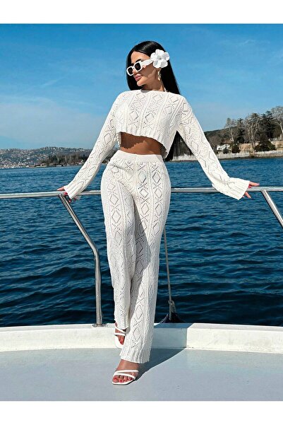 DEHA textile TATİLDE ŞIKLIK TRİKO İKİLİ PARÇA SET