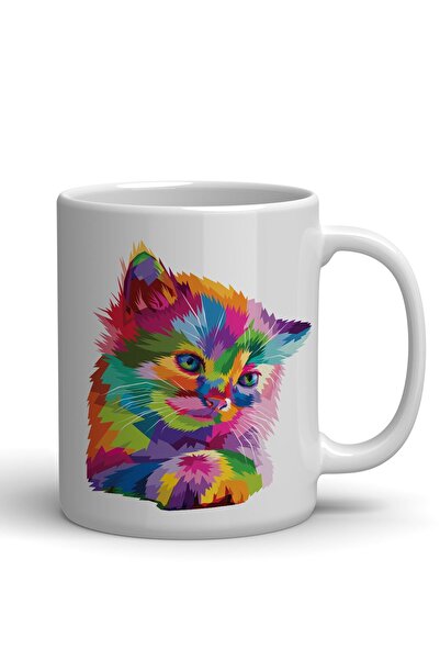 Mio Life كوب مطبوع عليه قطة