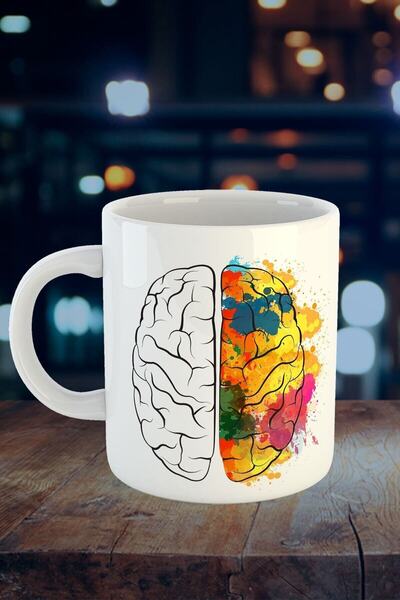 Mio Life كوب بورسلين مطبوع عليه دماغ M3k910