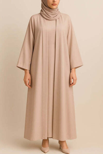 MayaCloset Premium Nidah Fabric Mira Abaya & Kimono & Ferace(With Inner)