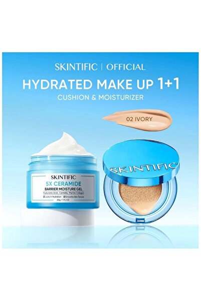 SKINTIFIC Complete Set: 5X Ceramide Hydration 30g with Velvet Matte Cushion F...