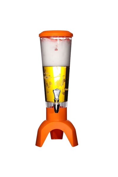 OEM LED lighted beverage dispenser, for parties, beer/juice/other drinks, 3L capacity