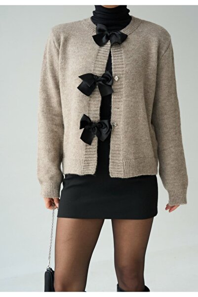Serpirella Butik Bow Detailed Cardigan