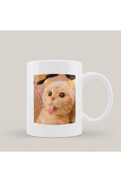 Mio Life Sweet Cat Sticking Out Tongue Printed Mug