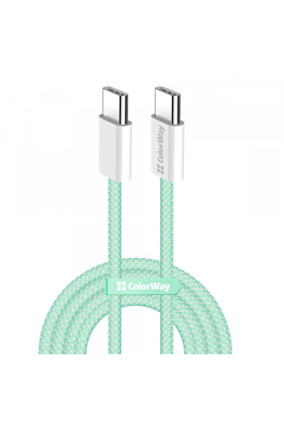 ColorWay USB-C - USB-C Data and Charging Cable (CW-CBPDCC061, 60W, 1m, Green)