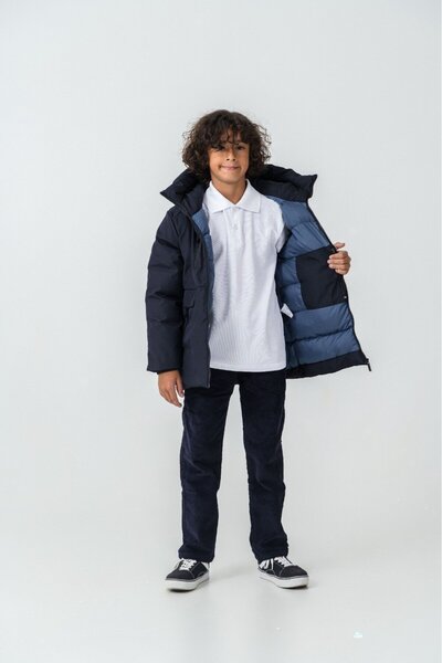 g-serko Men's Coat Navy Blue 10-12 Years