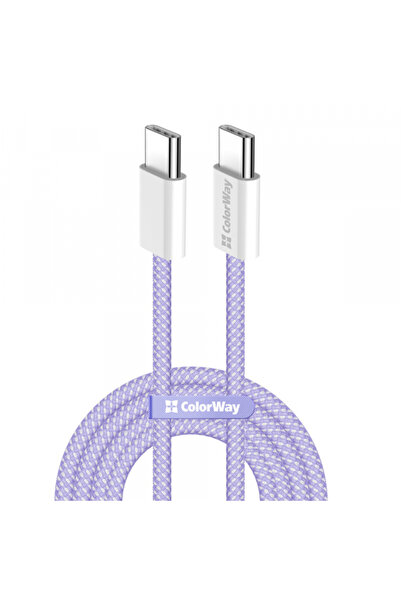 ColorWay Cablu Date si Incarcare USB-C - USB-C CW-CBPDCC061, 60W, 1m, Mov