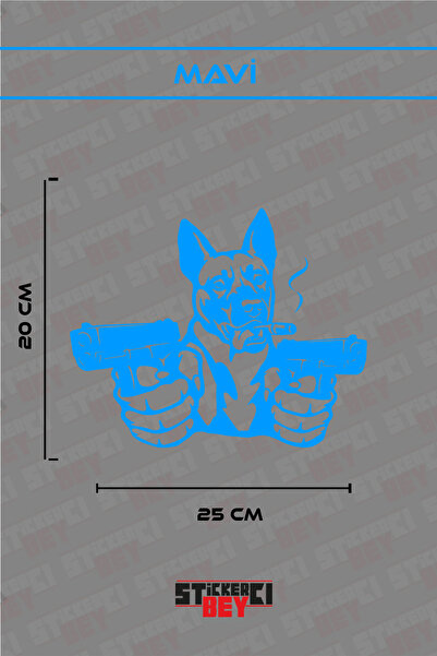 STİCKERCI BEY ملصق سيارة على شكل كلب مسلح ودراجة نارية وكمبيوتر محمول وخوذة (...