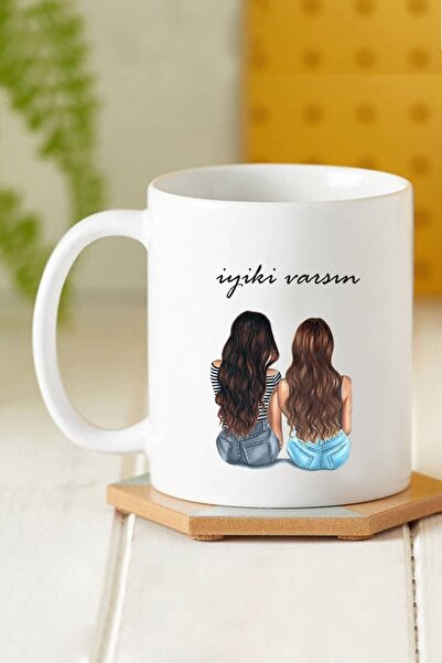 Mio Life سعيد لأنك هنا كوب سيراميك بتصميم أفضل صديق