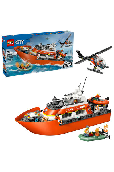 LEGO ®   City Coast Guard Rescue Boat and Helicopter - 7+ Creative Toy Buildi...